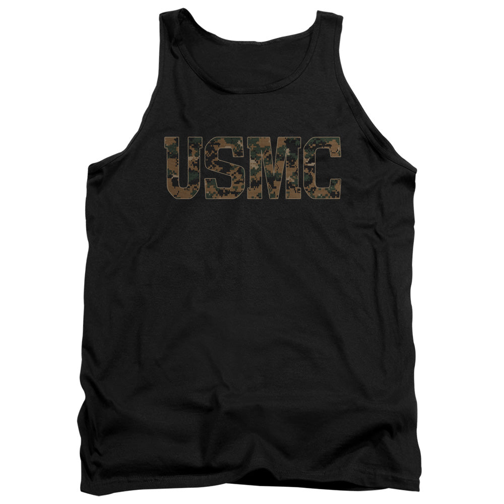 U.S. Marine Corps Camo Fill Black Tank Top