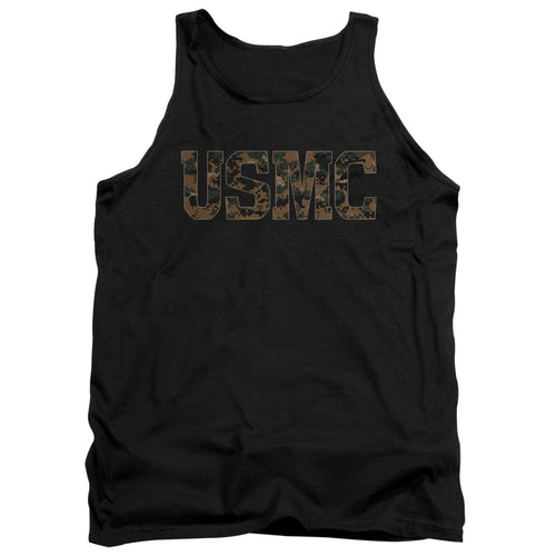 U.S. Marine Corps Camo Fill Black Tank Top