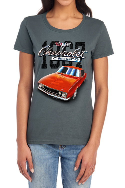 Chevy Classic Camaro Orange Womens T-Shirt