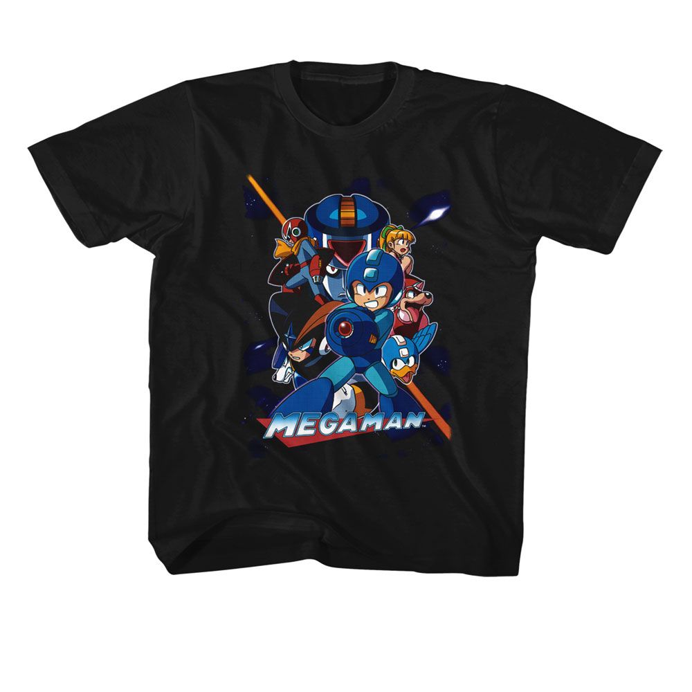 Mega Man Collage Orange Beam Youth/Toddler T-Shirt