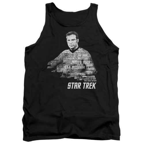 Star Trek Kirk Words Black Tank Top