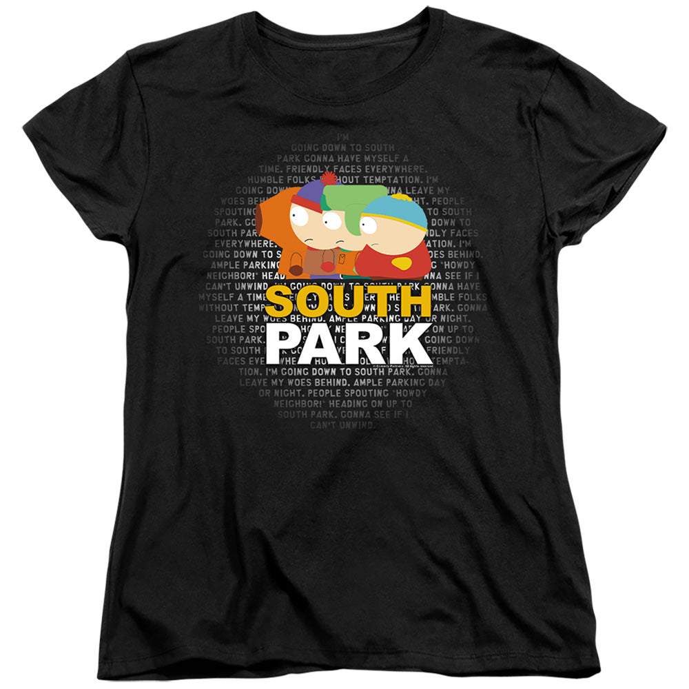 South Park Lyrics Womens T-Shirt