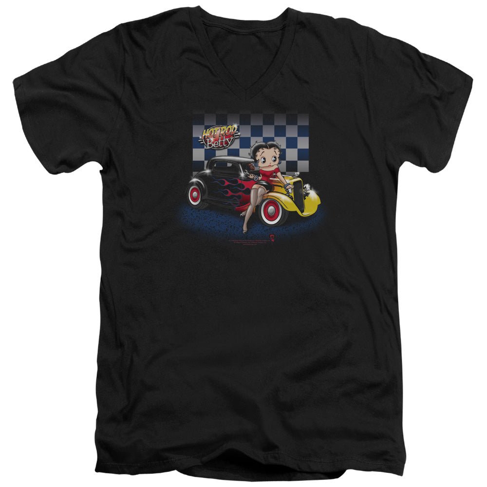 Betty Boop Hot Rod Boop V-Neck T-Shirt