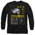 Atari Kanji Squares Black Long Sleeve T-Shirt