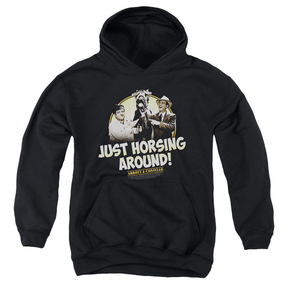 Abbott and Costello Horsing Around Youth Hoodie