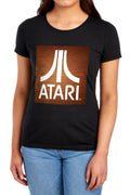 Atari Classic Wood Square Womens T-Shirt