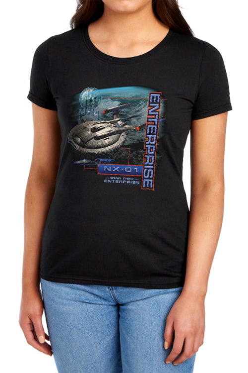 Star Trek Enterprise NX-01 Womens T-Shirt