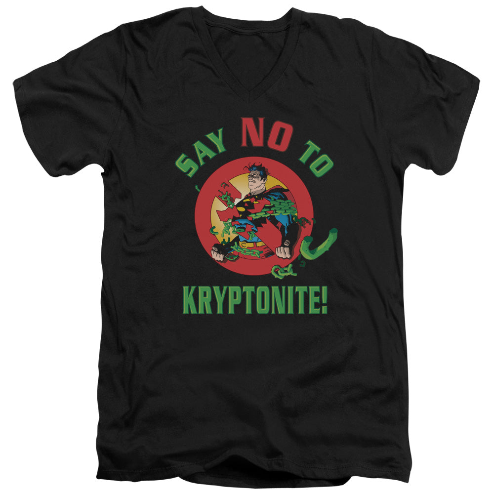 Superman Say No to Kryptonite V-Neck T-Shirt