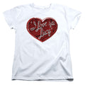 I Love Lucy Red Glitter 75 Womens T-Shirt