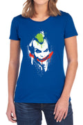 Batman Spraypaint Smile Womens T-Shirt