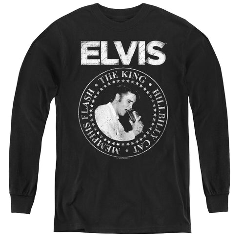 Elvis Presley Rock King Youth Long Sleeve T-Shirt