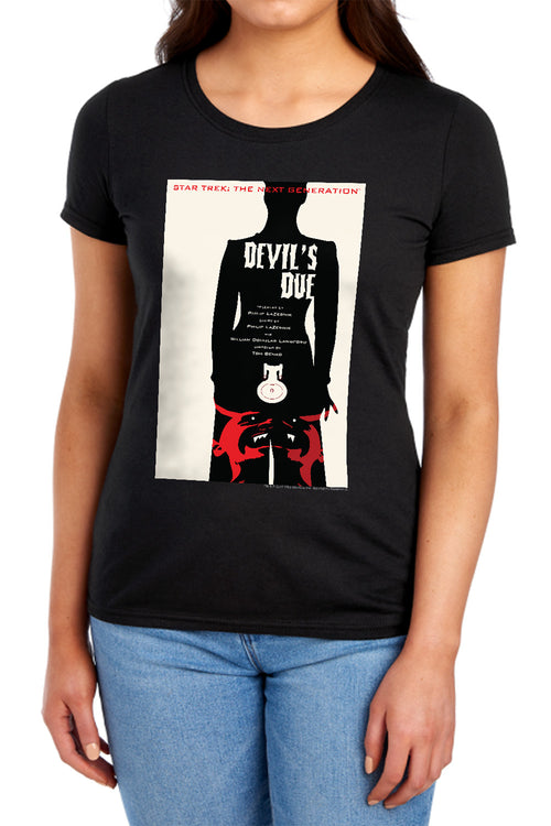 Star Trek Devil's Due Black Womens T-Shirt