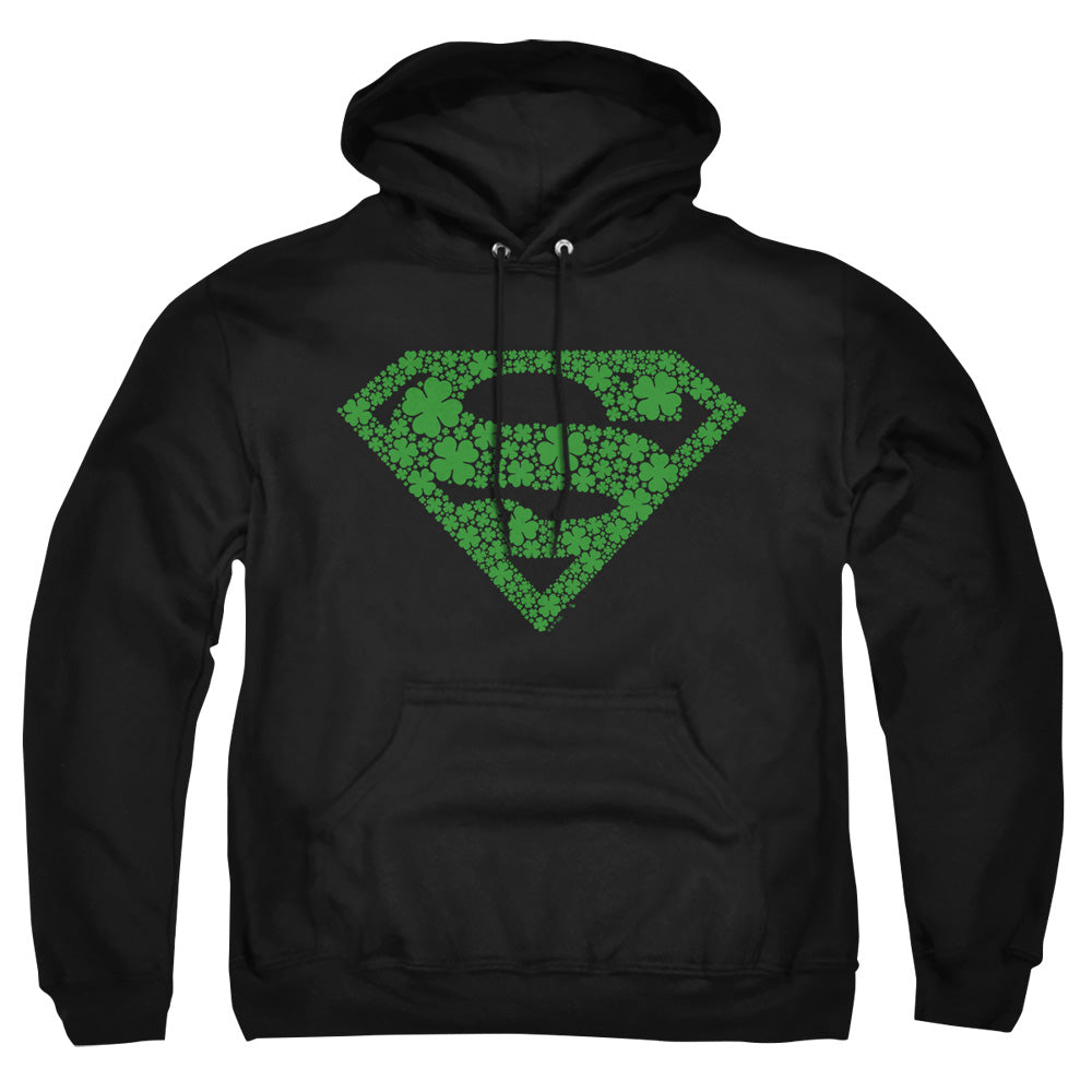 Superman St. Patrick's Day Shamrock Logo Pullover Hoodie