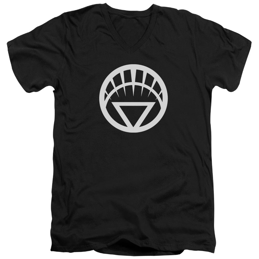 Green Lantern White Emblem V-Neck T-Shirt