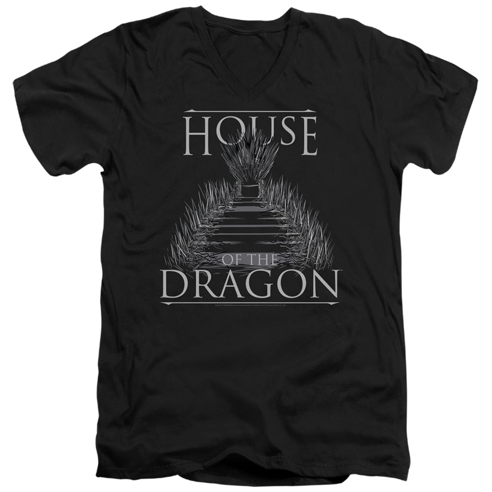 House of the Dragon Sword Throne V-Neck T-Shirt