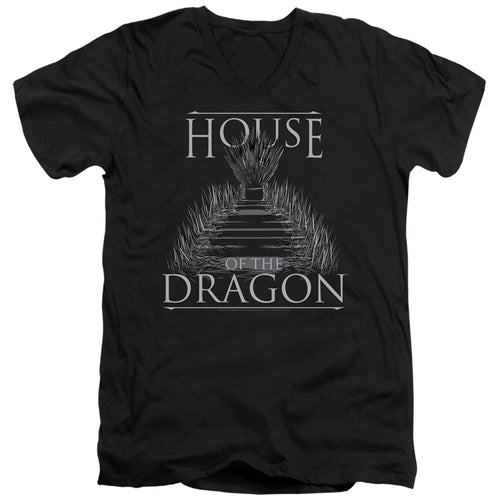 House of the Dragon Sword Throne V-Neck T-Shirt