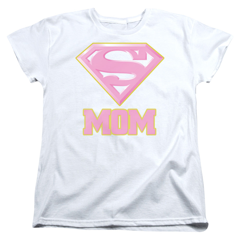 Superman Super Mom Pink Womens T-Shirt