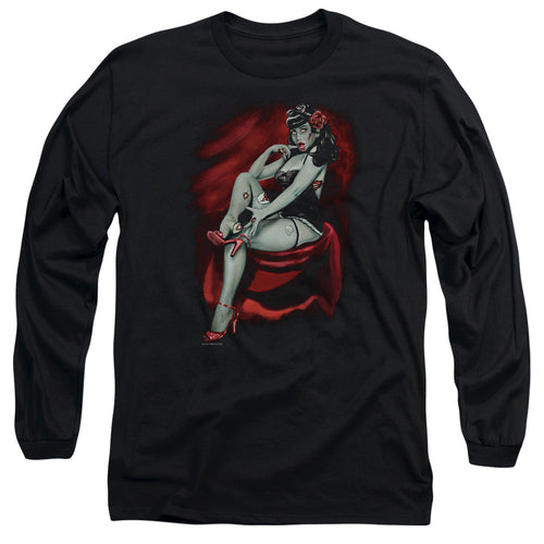 Zombie Pinup Red Long Sleeve T-Shirt