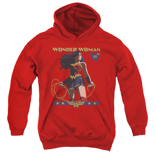 Wonder Woman WW 80th Stance Youth Hoodie