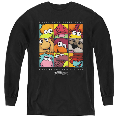 Fraggle Rock Squared Youth Long Sleeve T-Shirt