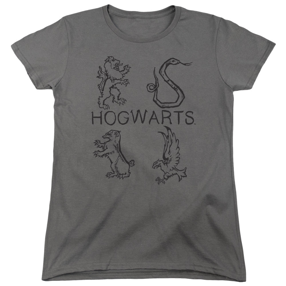 Harry Potter Literary Crests Womens T-Shirt