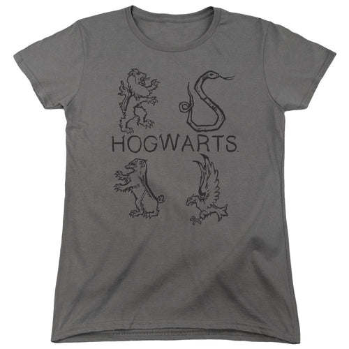 Harry Potter Literary Crests Womens T-Shirt
