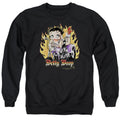Betty Boop Biker Flames Boop Crewneck Sweatshirt