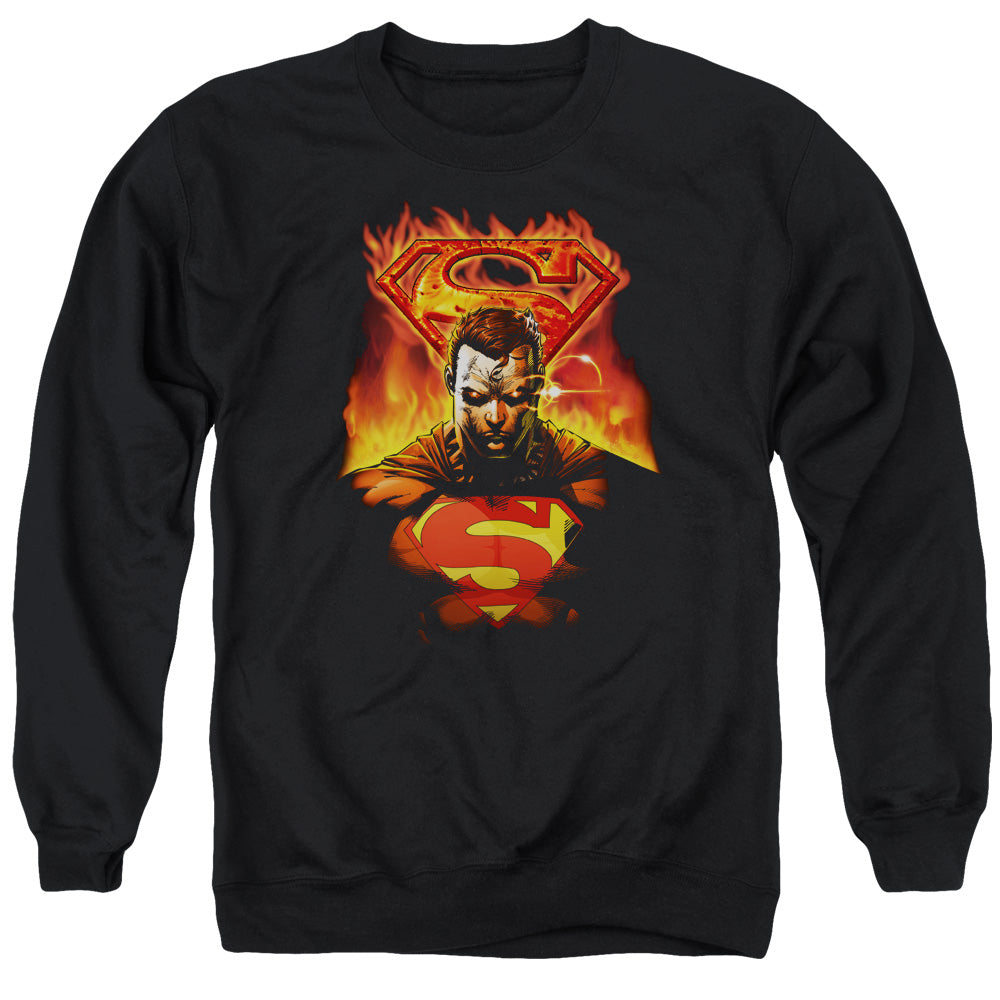 Superman Man on Fire Crewneck Sweatshirt
