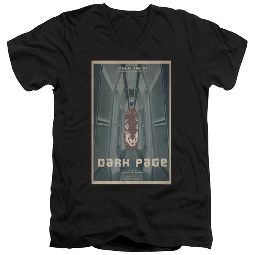 Star Trek Dark Page Black V-Neck T-Shirt