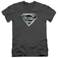 Superman Circuitry Logo V-Neck T-Shirt