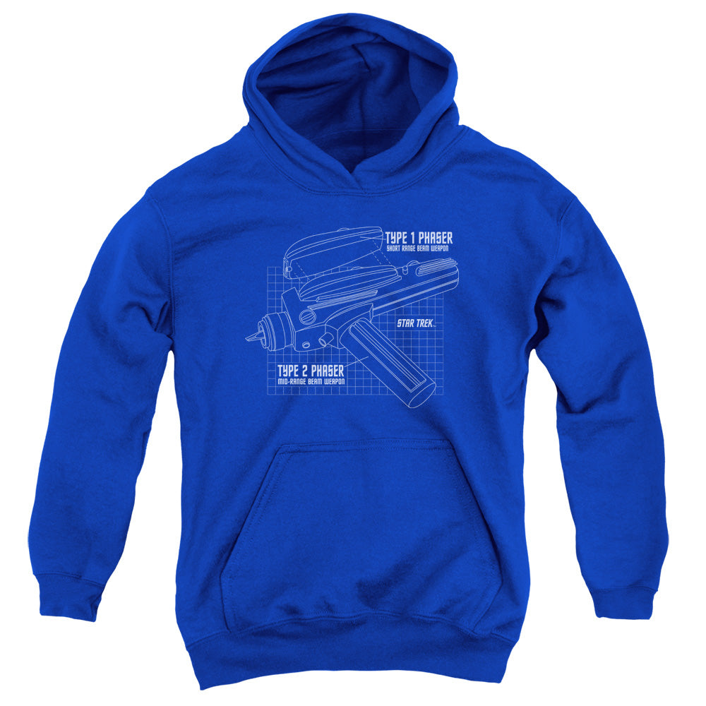 Star Trek Phaser Blueprint Youth Hoodie