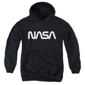 NASA Worm Logo Black Youth Hoodie