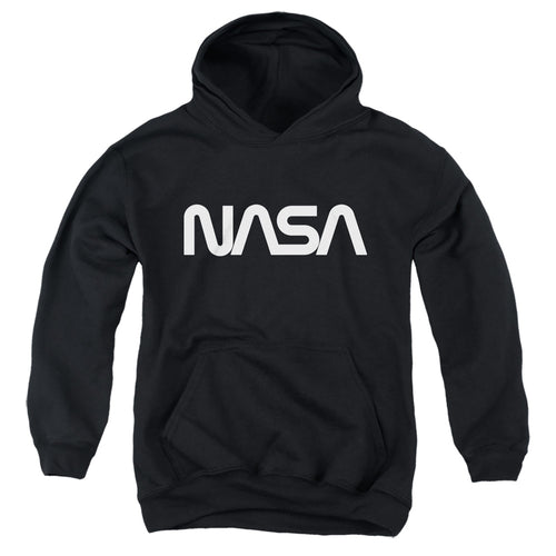 NASA Worm Logo Black Youth Hoodie