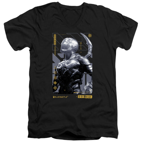 Blue Beetle Beetle Heads Up V-Neck T-Shirt