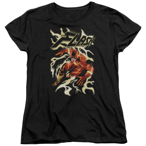 Justice League Electric Run Womens T-Shirt