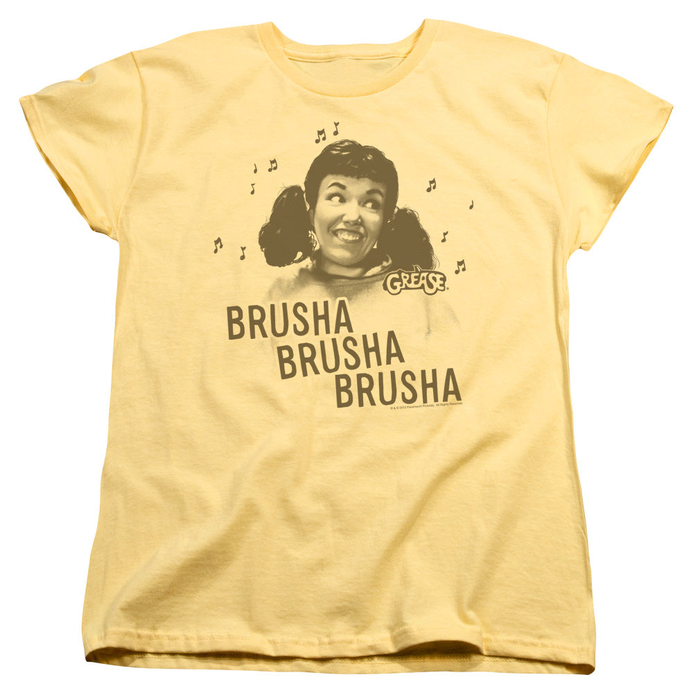 Grease Brusha Brusha Brusha Womens T-Shirt