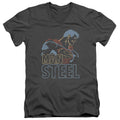 Superman Colored Lines V-Neck T-Shirt