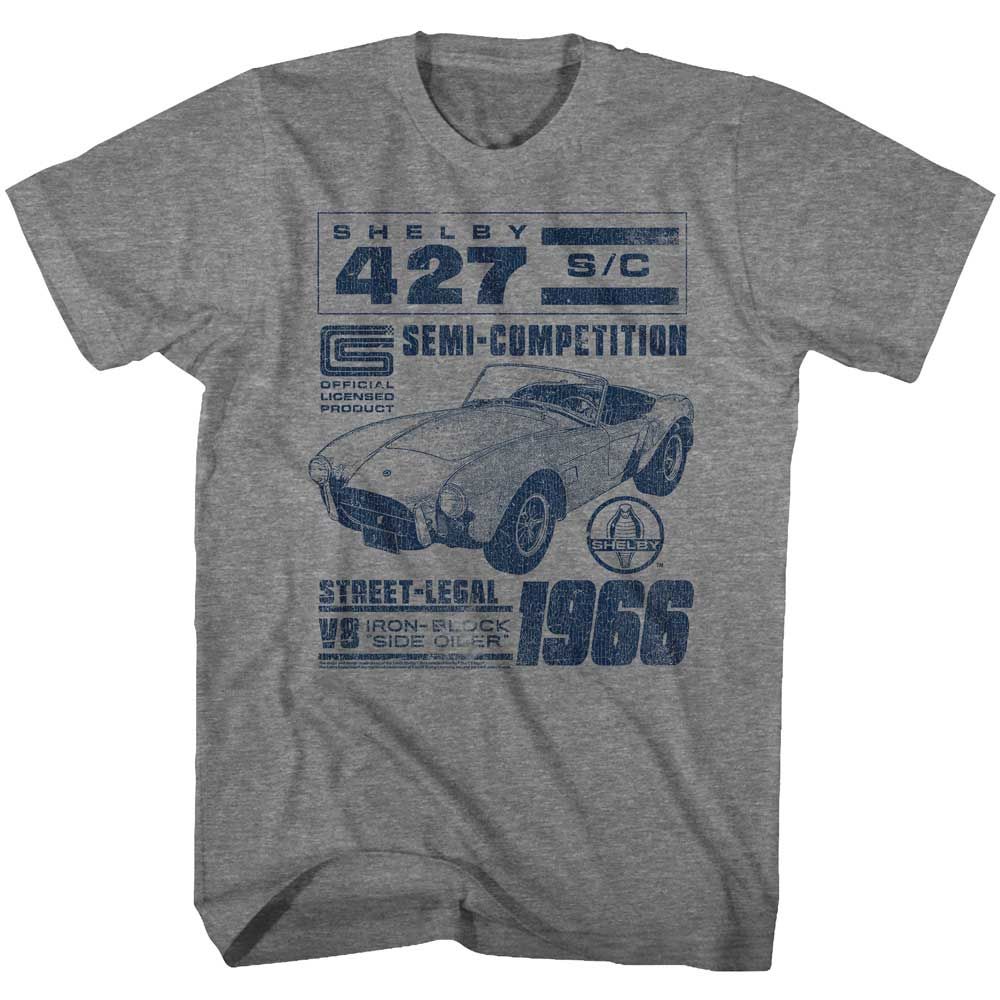 Shelby 427 Carroll Shelby t-shirt in graphite heather