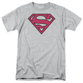 Superman Red & Black Shield Athletic Heather T-Shirt
