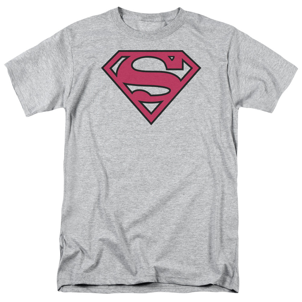 Superman Red & Black Shield Athletic Heather T-Shirt