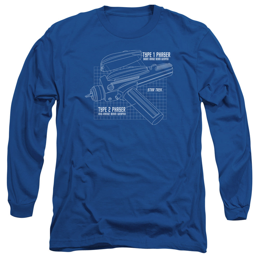Star Trek Phaser Blueprint Long Sleeve T-Shirt