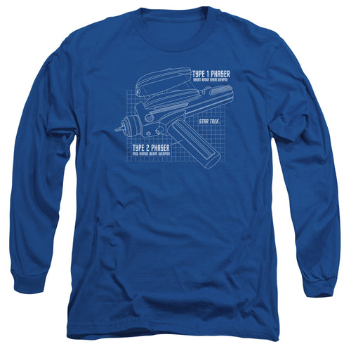 Star Trek Phaser Blueprint Long Sleeve T-Shirt
