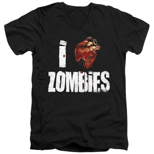 I Heart Zombies V-Neck T-Shirt