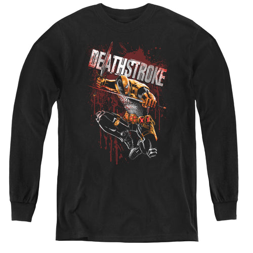 Justice League Blood Splattered Youth Long Sleeve T-Shirt