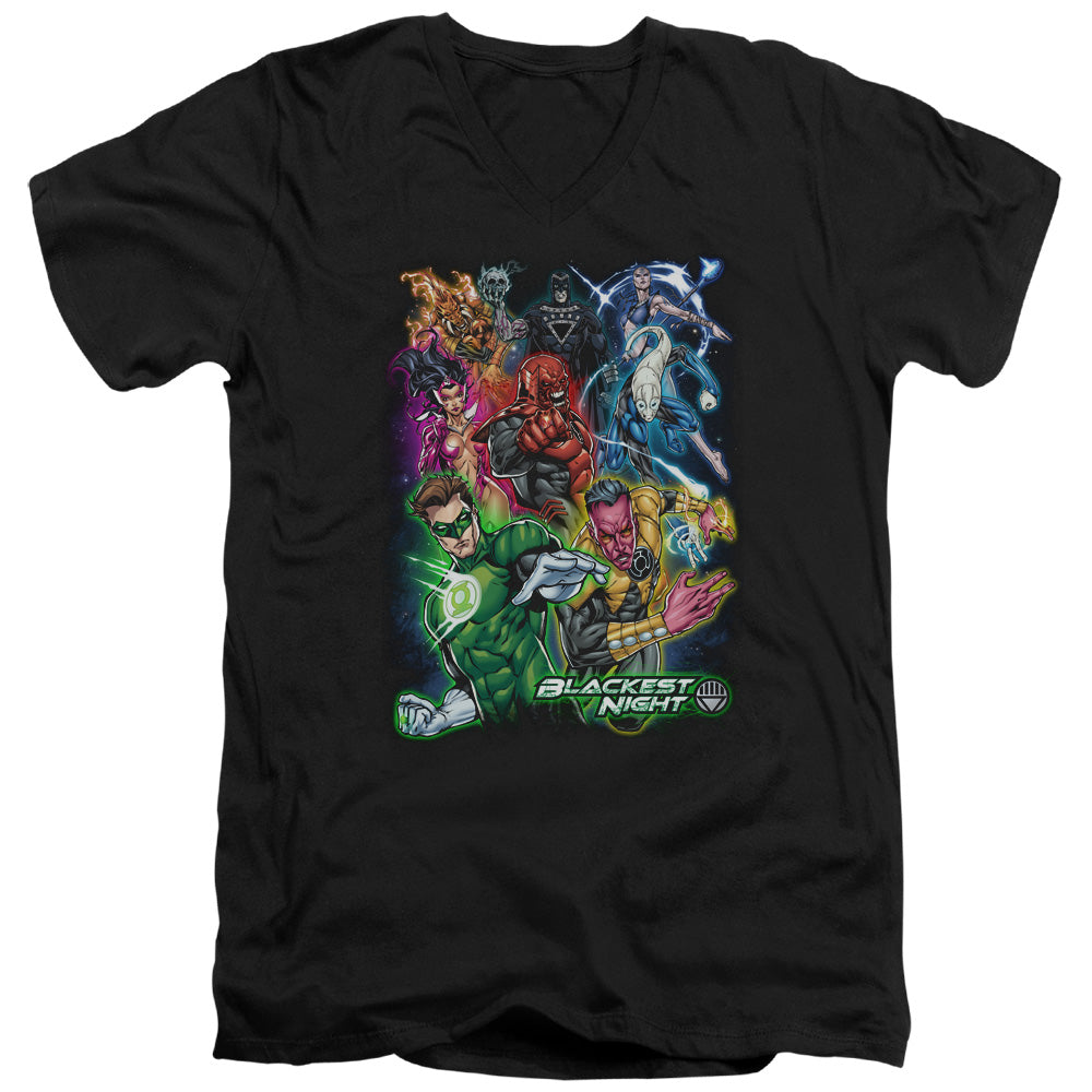 Green Lantern Blackest Group V-Neck T-Shirt
