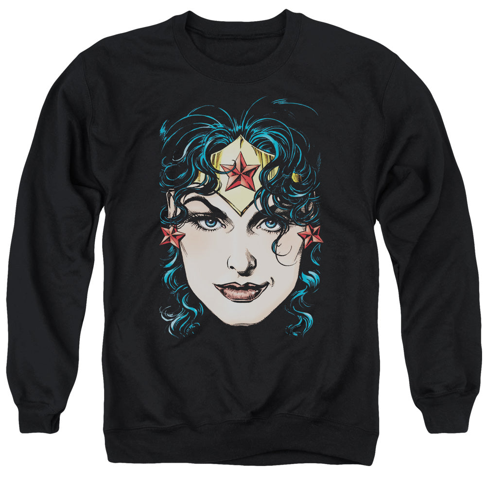 Justice League Wonder Woman Head Crewneck Sweatshirt