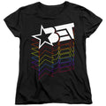BET Cascading Rainbow Logo Womens T-Shirt