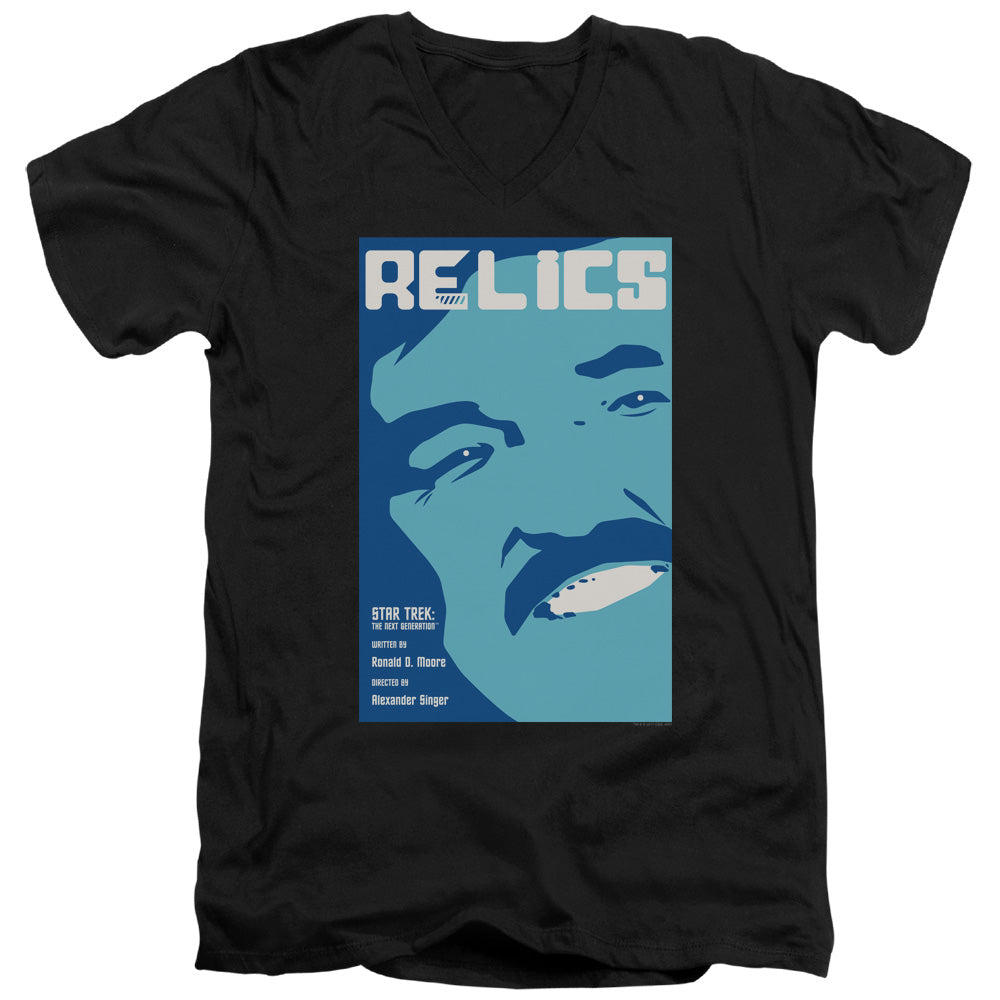 Star Trek Relics Black V-Neck T-Shirt