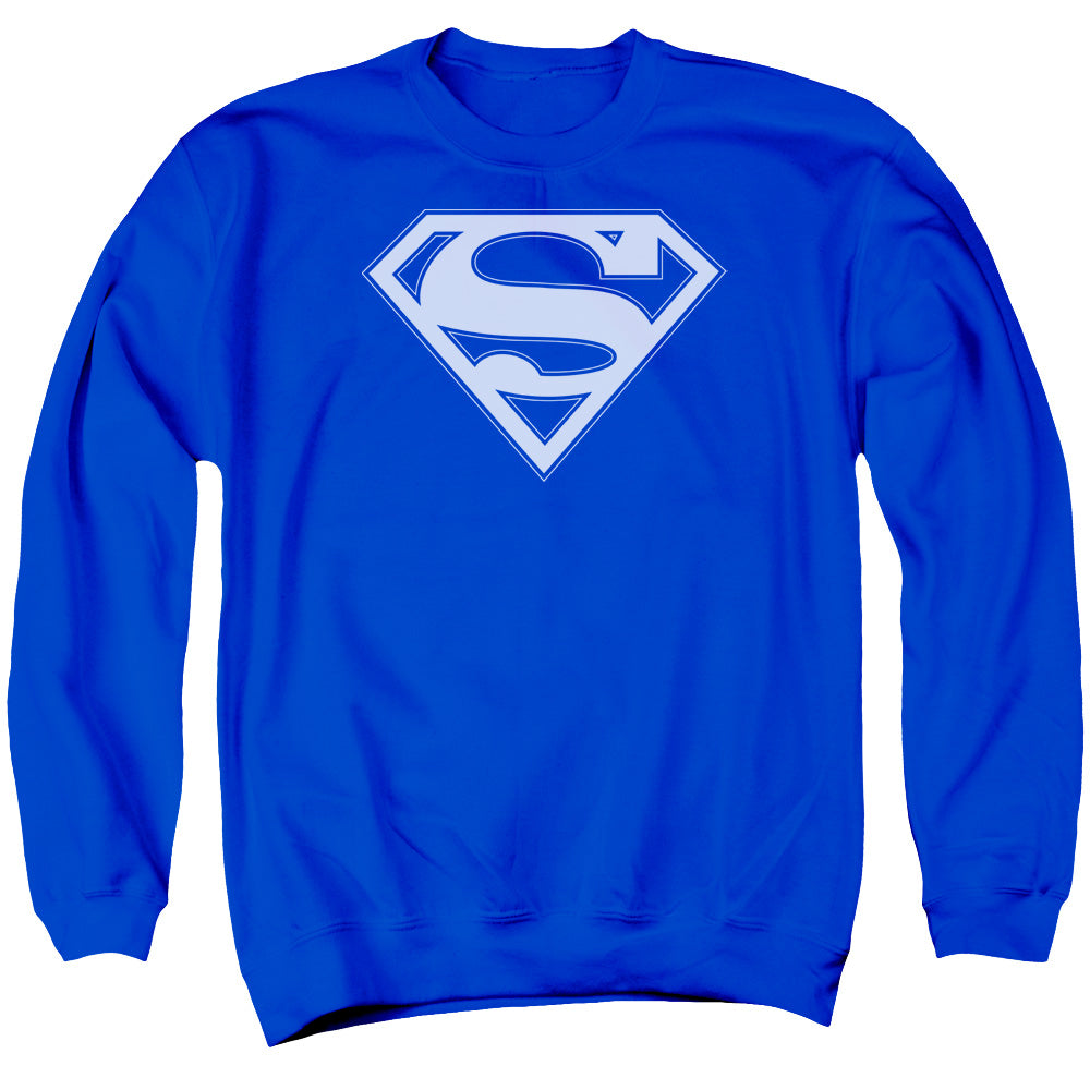 Superman Blue & White Shield Royal Crewneck Sweatshirt