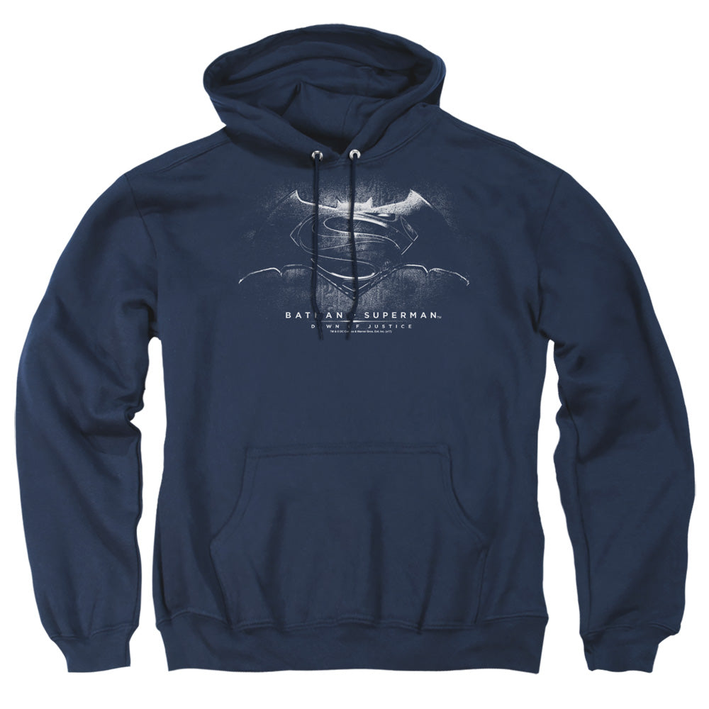 Batman v Superman Bw Logo Pullover Hoodie